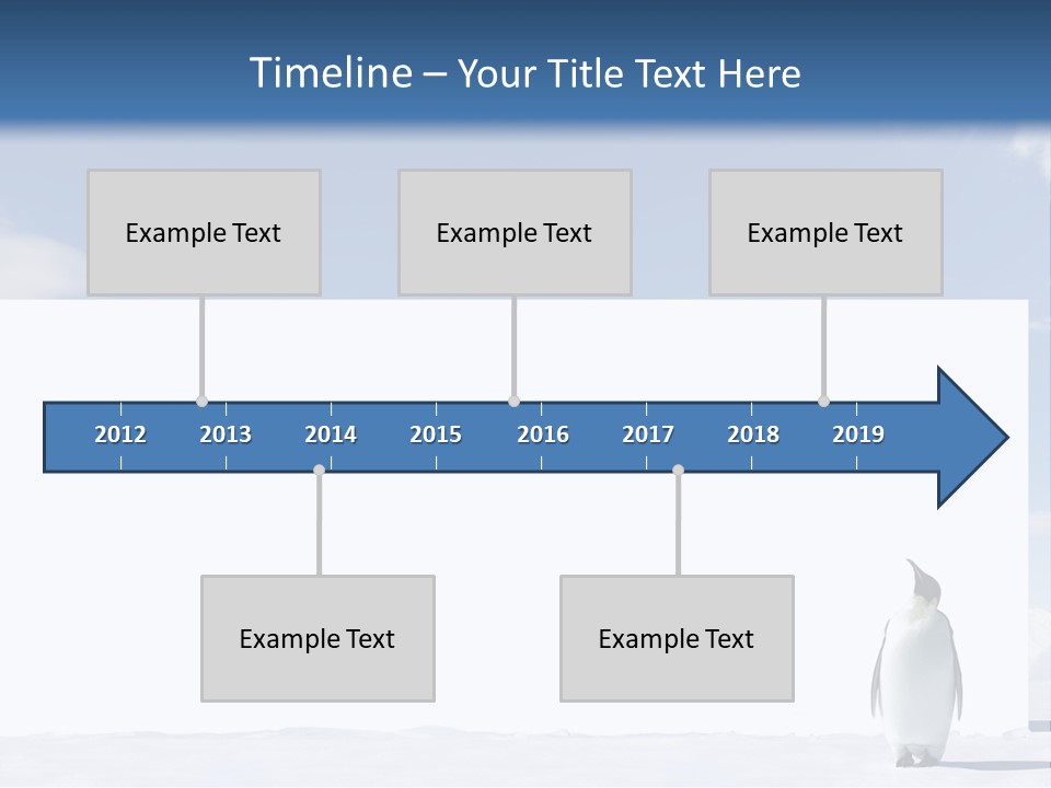 Penguin Placard Animal PowerPoint Template