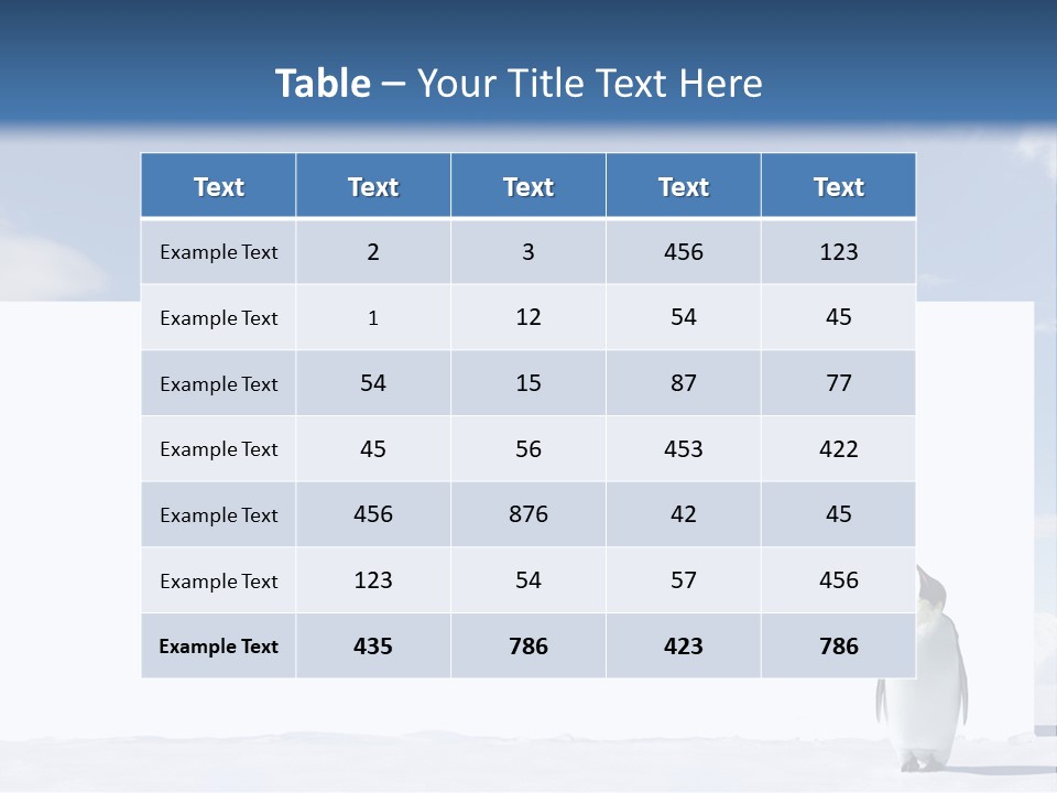 Penguin Placard Animal PowerPoint Template