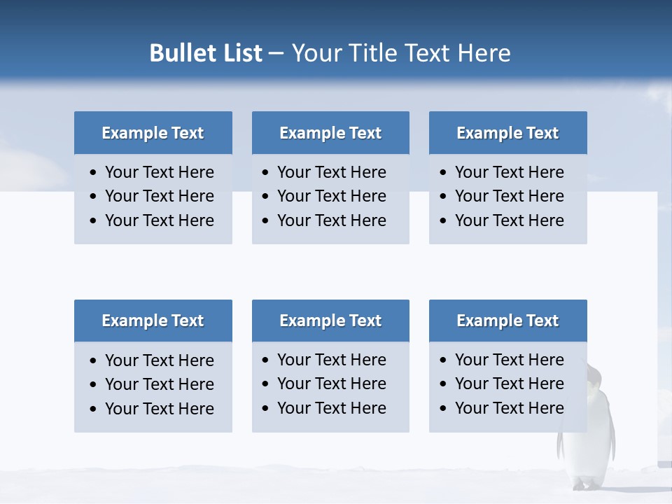 Penguin Placard Animal PowerPoint Template