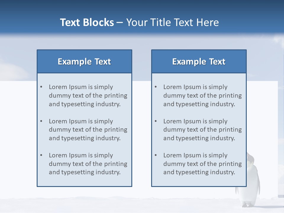 Penguin Placard Animal PowerPoint Template