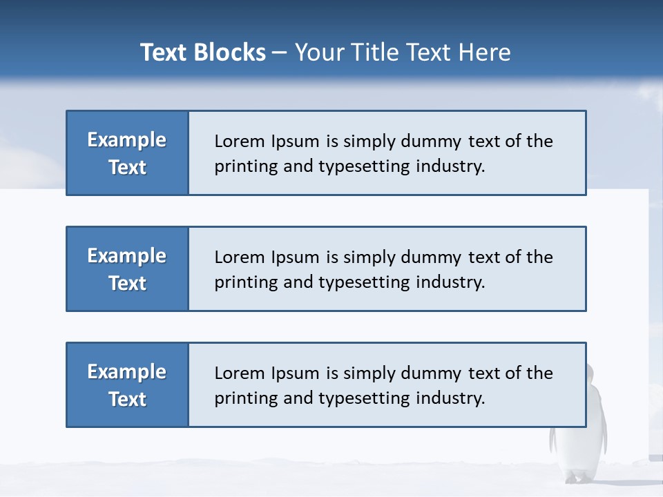 Penguin Placard Animal PowerPoint Template