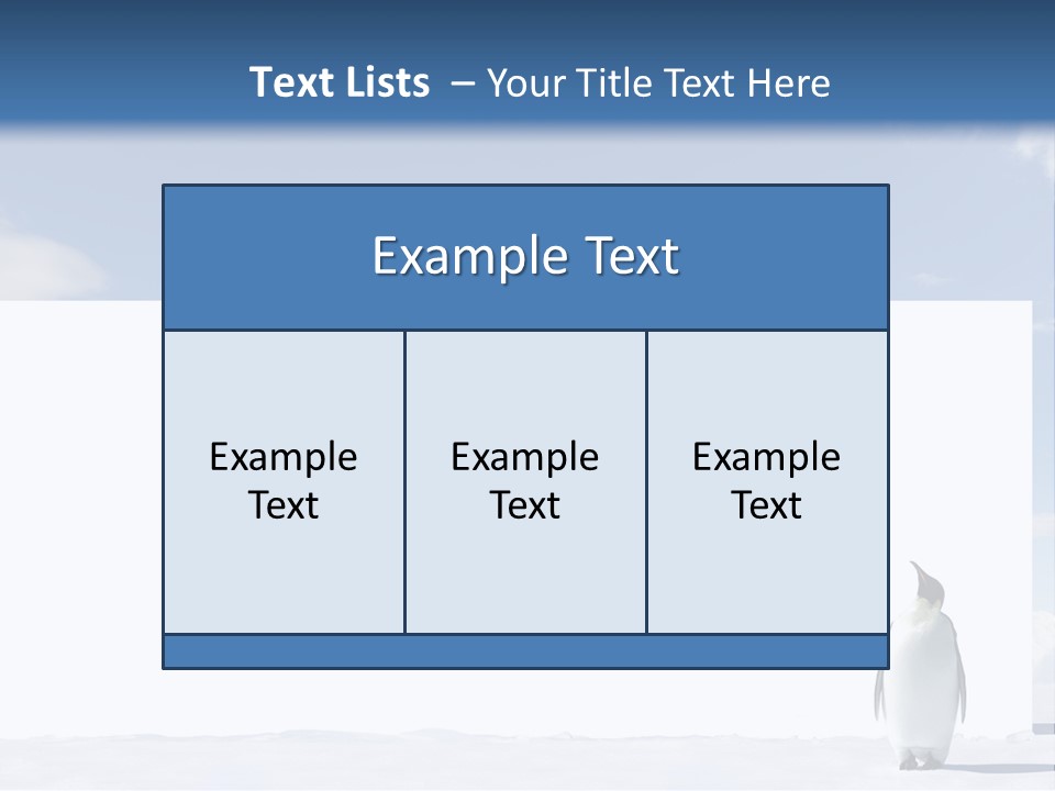 Penguin Placard Animal PowerPoint Template