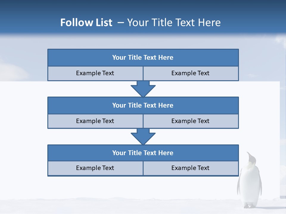 Penguin Placard Animal PowerPoint Template