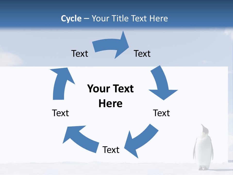 Penguin Placard Animal PowerPoint Template