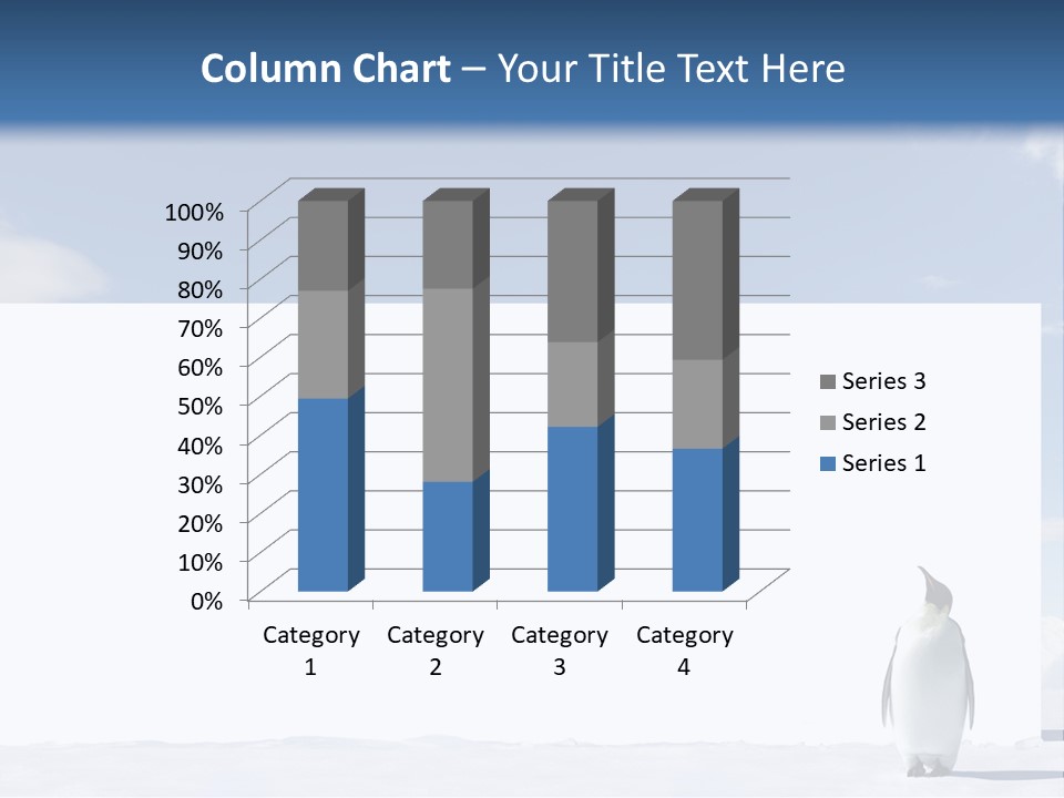 Penguin Placard Animal PowerPoint Template
