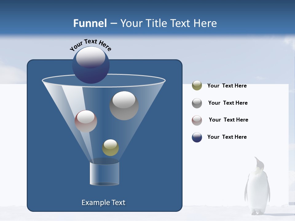 Penguin Placard Animal PowerPoint Template
