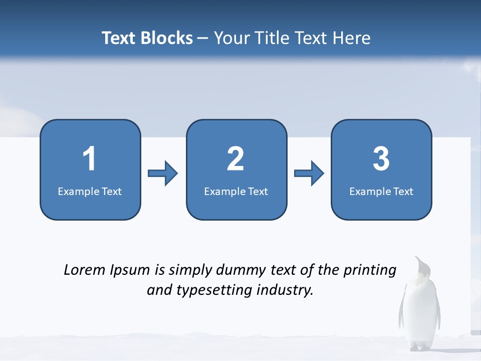 Penguin Placard Animal PowerPoint Template