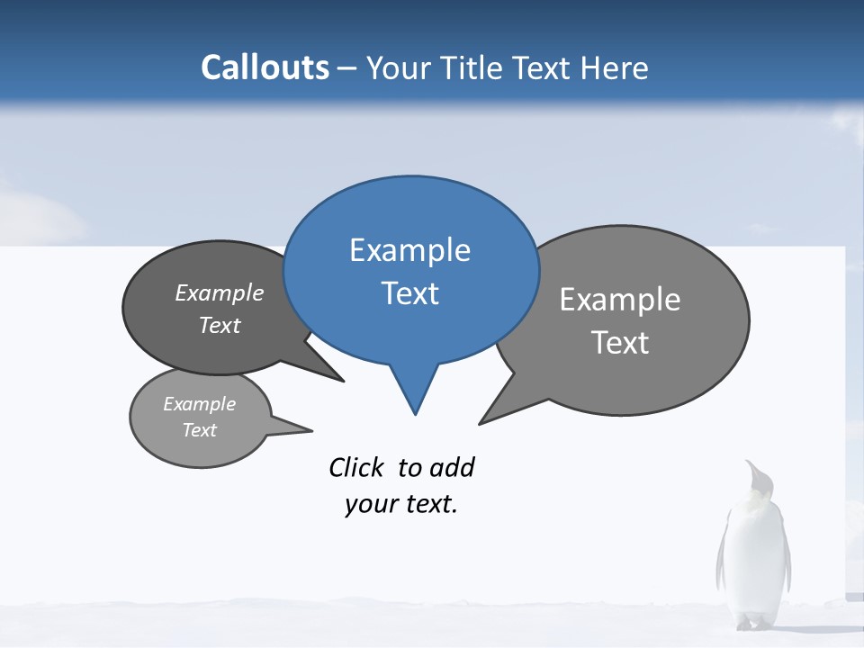 Penguin Placard Animal PowerPoint Template
