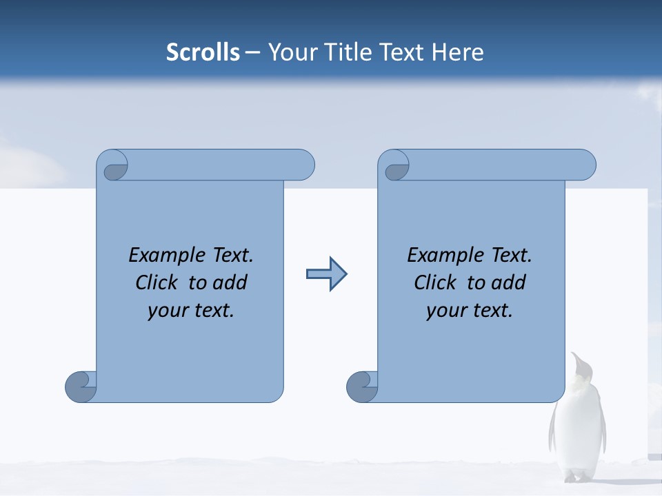 Penguin Placard Animal PowerPoint Template
