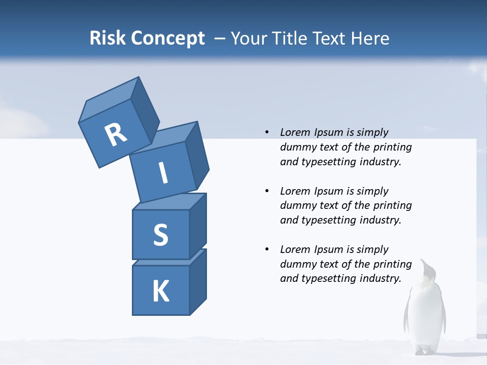 Penguin Placard Animal PowerPoint Template