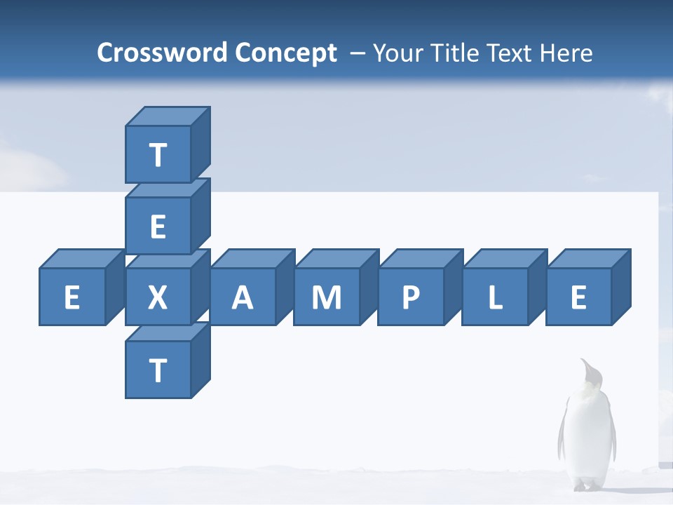 Penguin Placard Animal PowerPoint Template