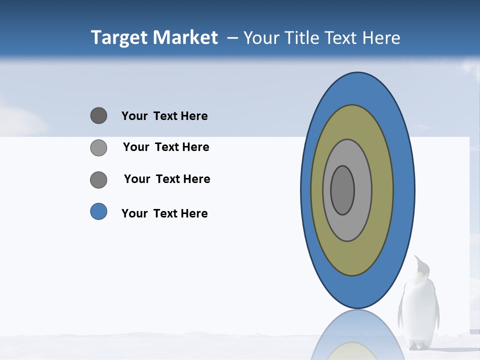 Penguin Placard Animal PowerPoint Template