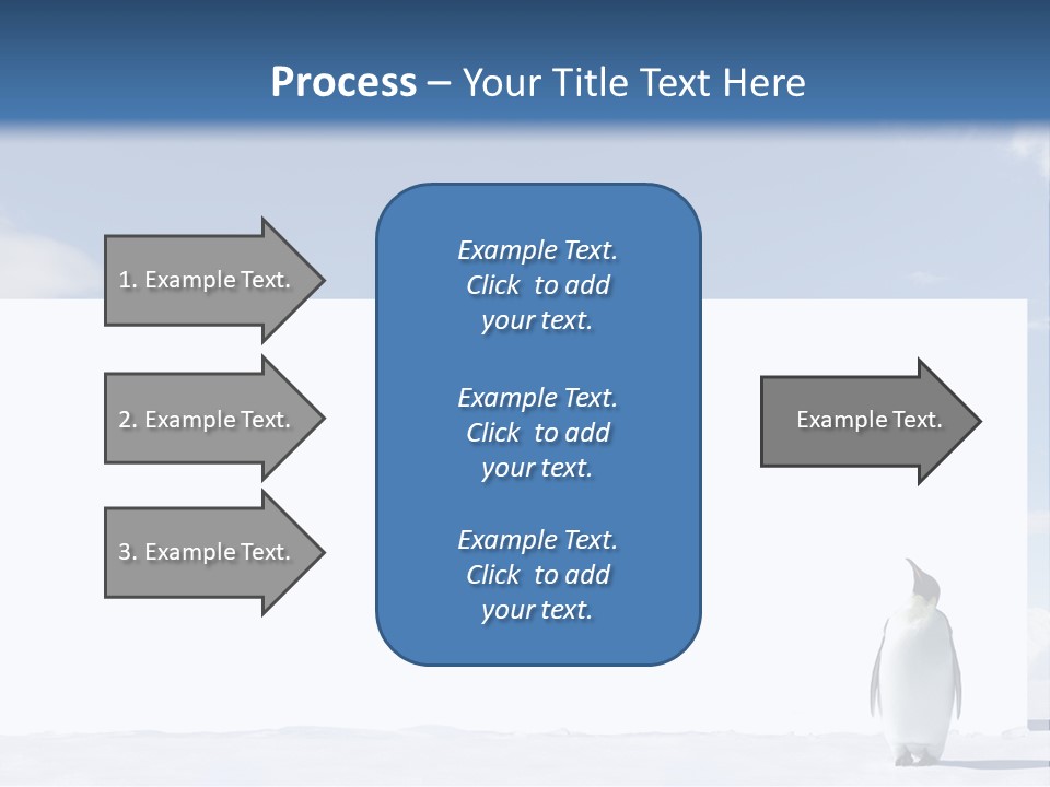 Penguin Placard Animal PowerPoint Template