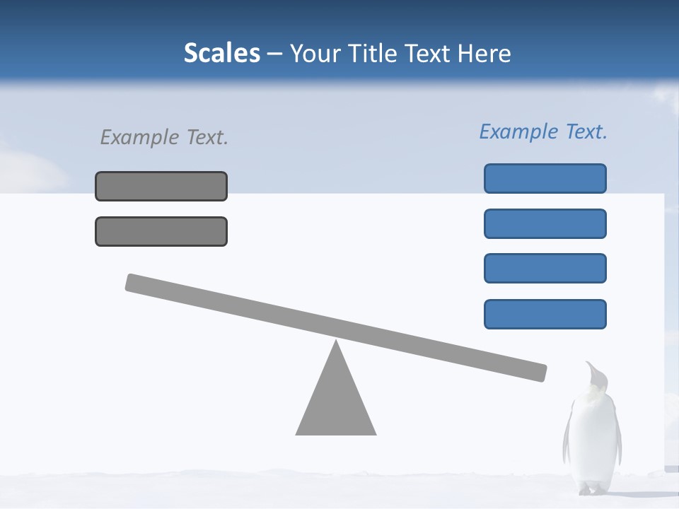 Penguin Placard Animal PowerPoint Template