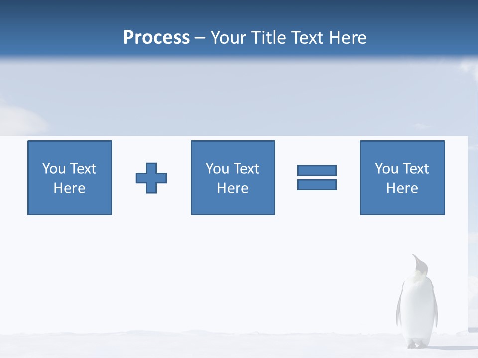 Penguin Placard Animal PowerPoint Template