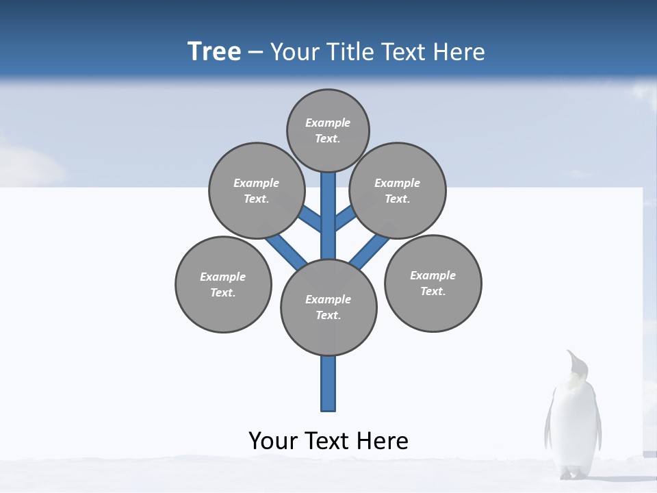 Penguin Placard Animal PowerPoint Template