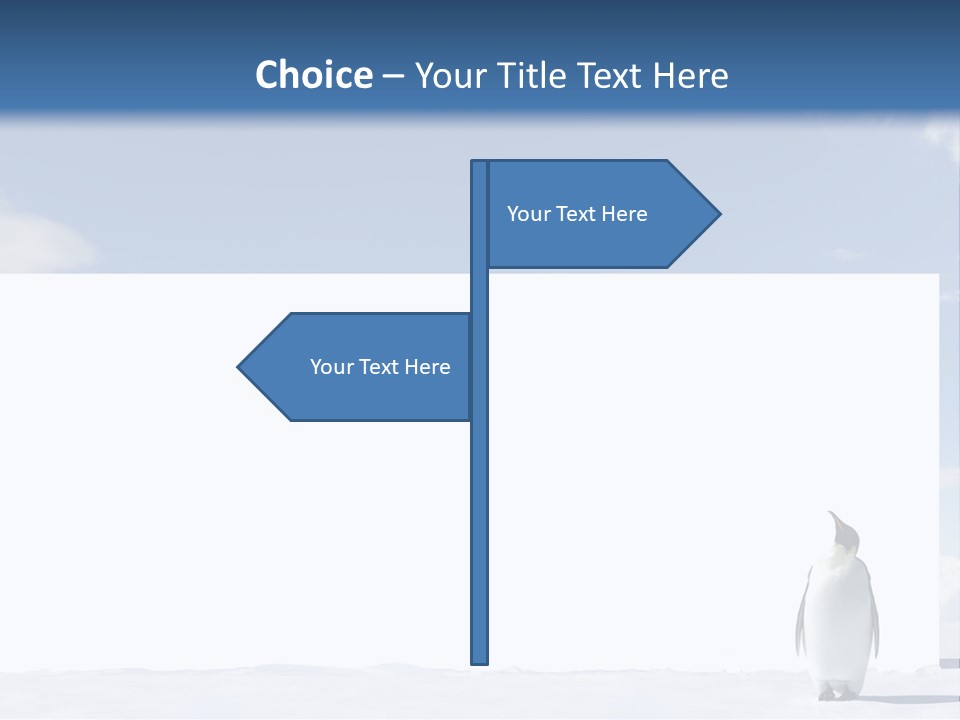 Penguin Placard Animal PowerPoint Template