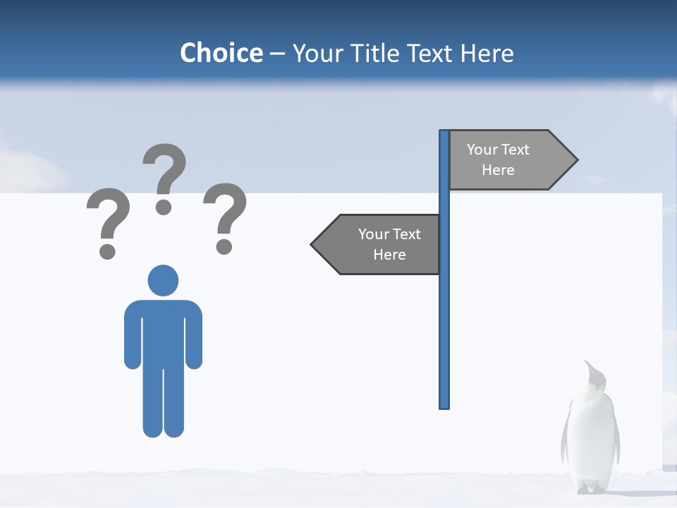 Penguin Placard Animal PowerPoint Template