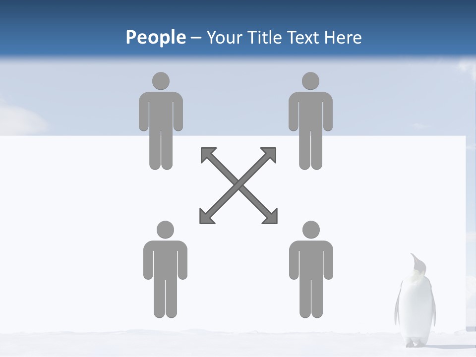 Penguin Placard Animal PowerPoint Template