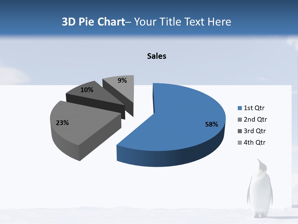 Penguin Placard Animal PowerPoint Template