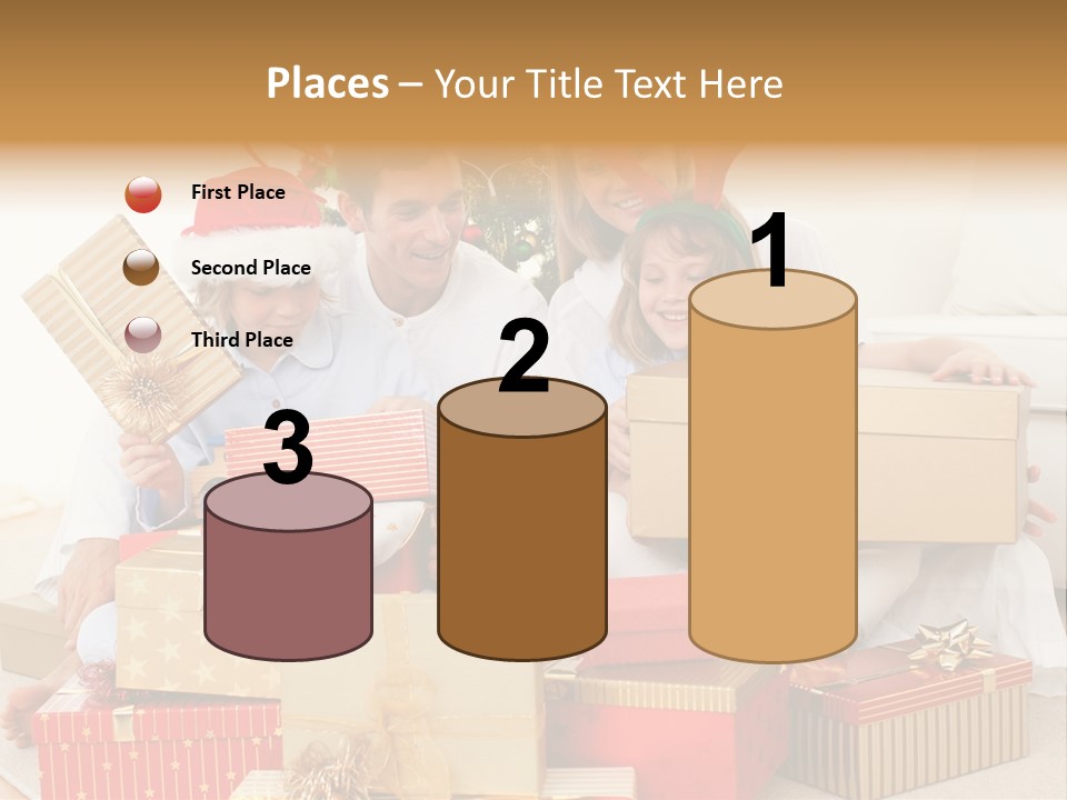 Christmas Gifts Family PowerPoint Template
