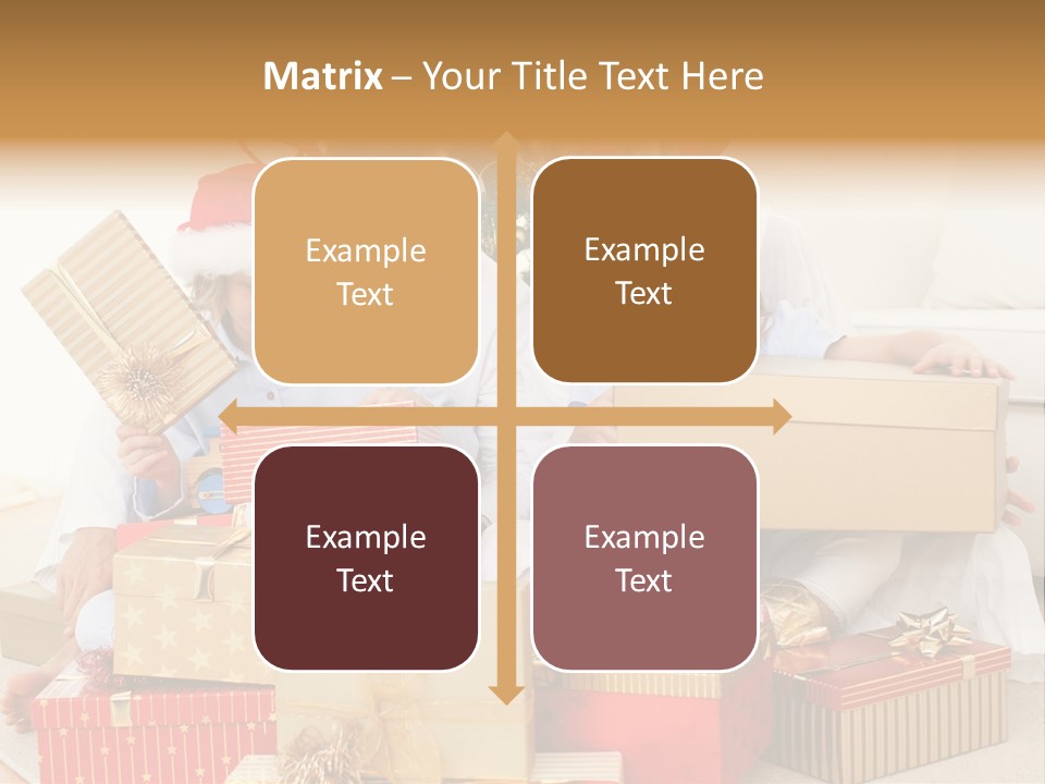 Christmas Gifts Family PowerPoint Template