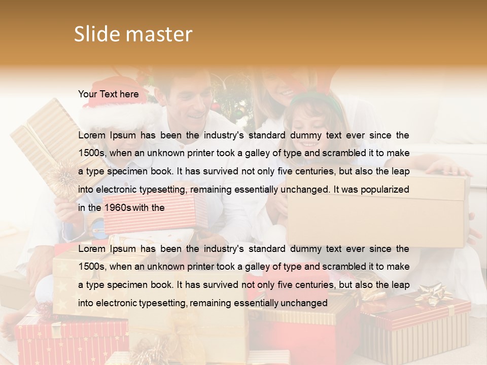 Christmas Gifts Family PowerPoint Template