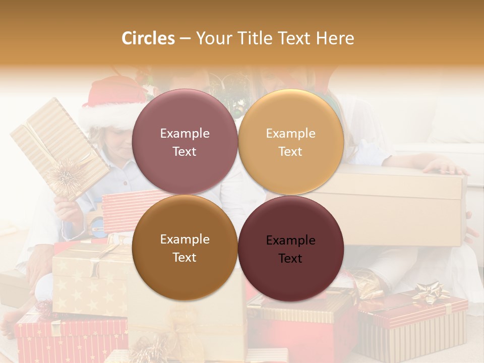 Christmas Gifts Family PowerPoint Template