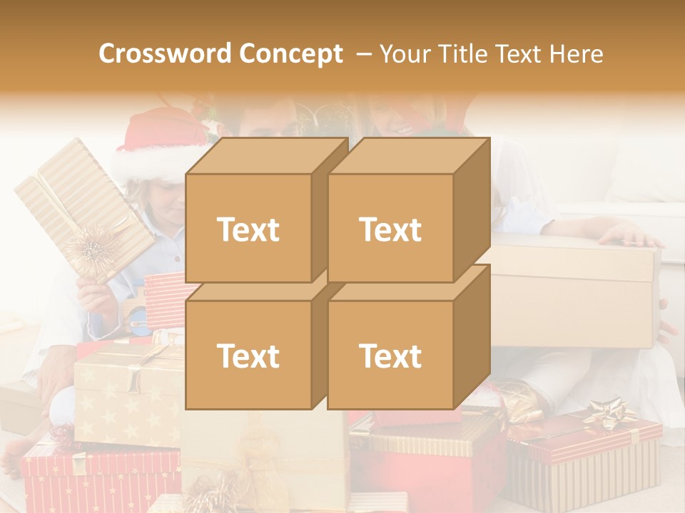 Christmas Gifts Family PowerPoint Template