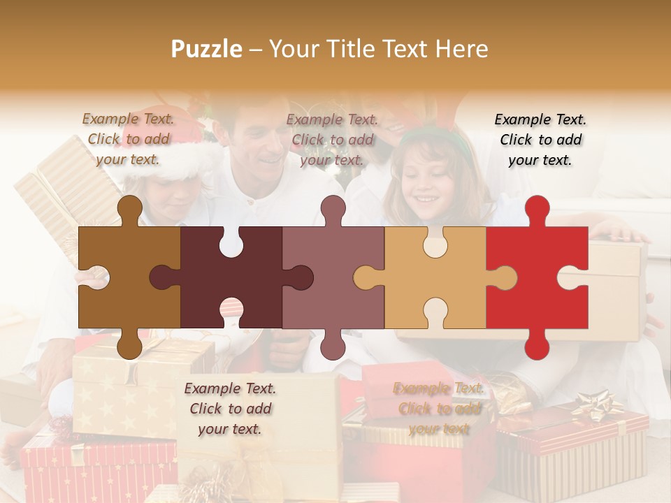 Christmas Gifts Family PowerPoint Template