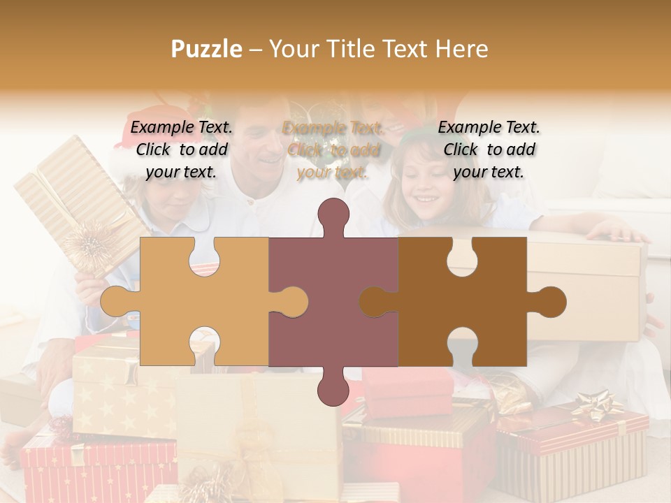 Christmas Gifts Family PowerPoint Template