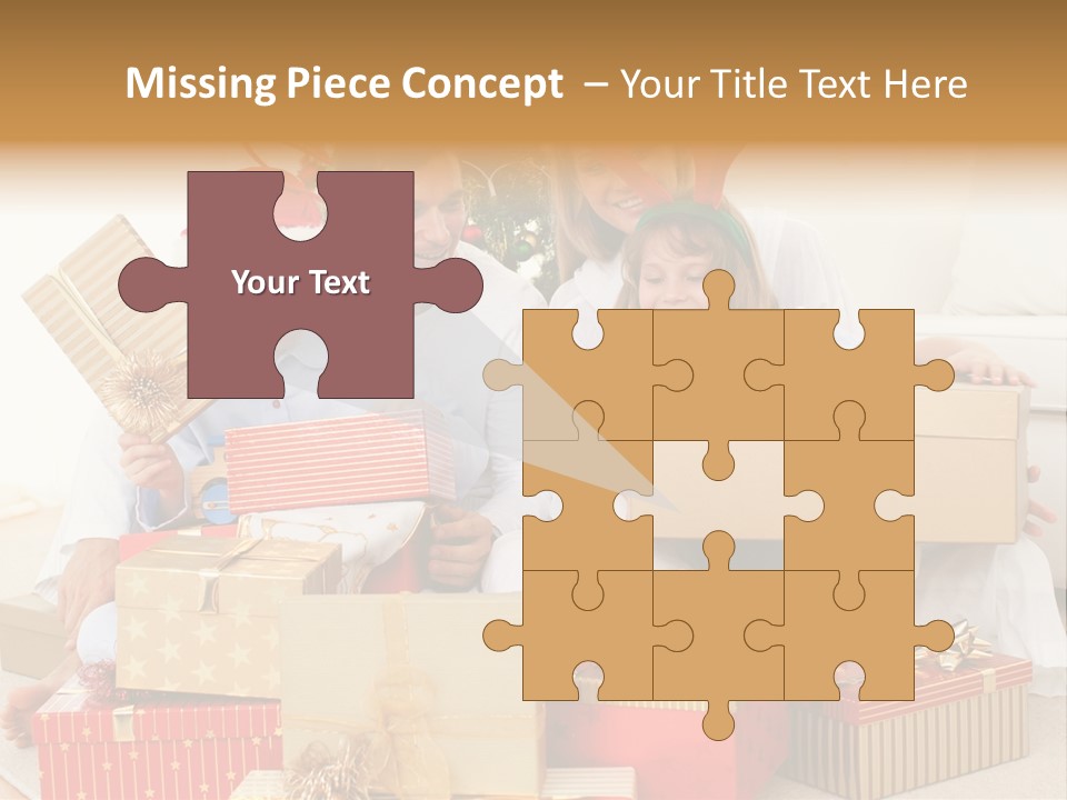 Christmas Gifts Family PowerPoint Template