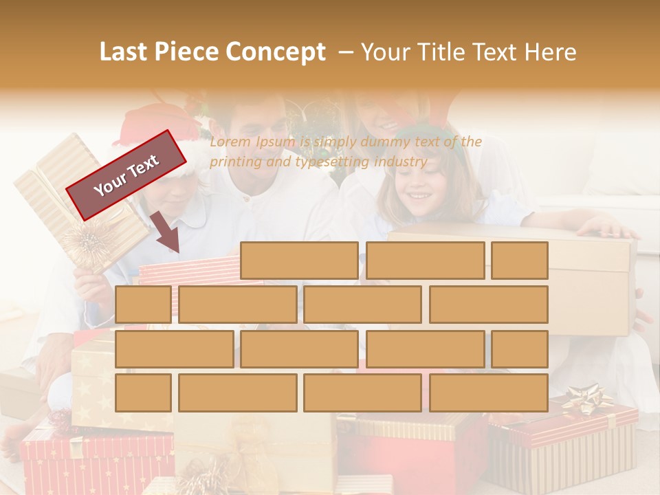 Christmas Gifts Family PowerPoint Template