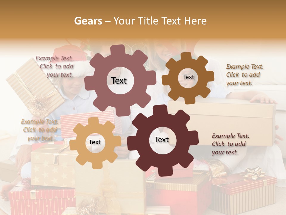 Christmas Gifts Family PowerPoint Template