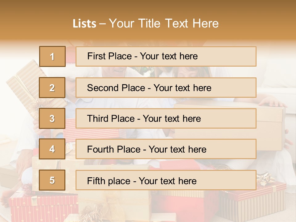 Christmas Gifts Family PowerPoint Template