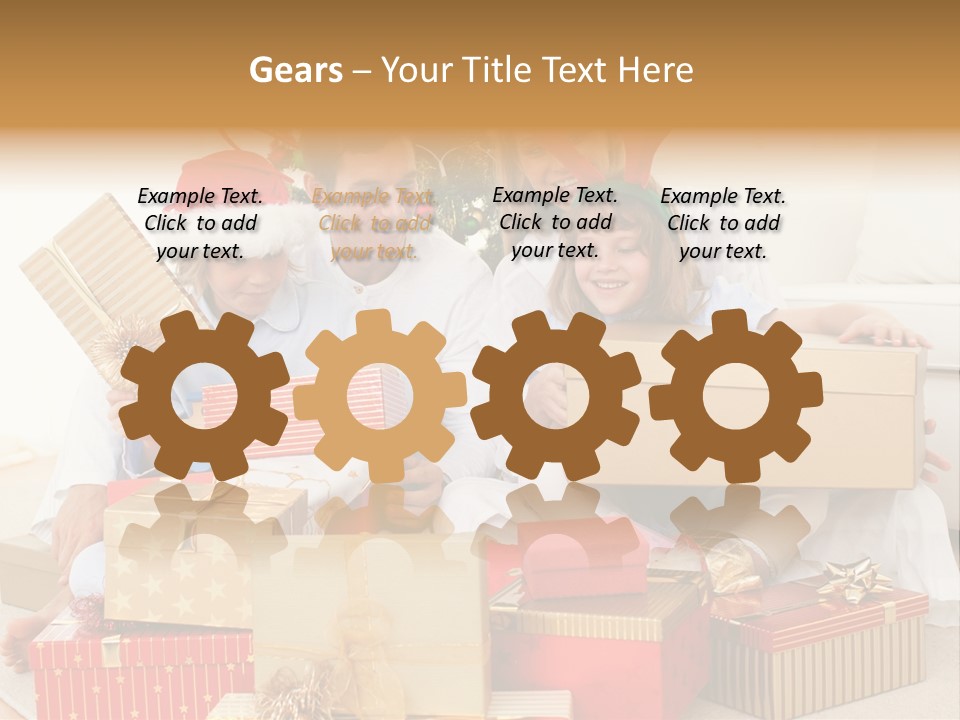 Christmas Gifts Family PowerPoint Template