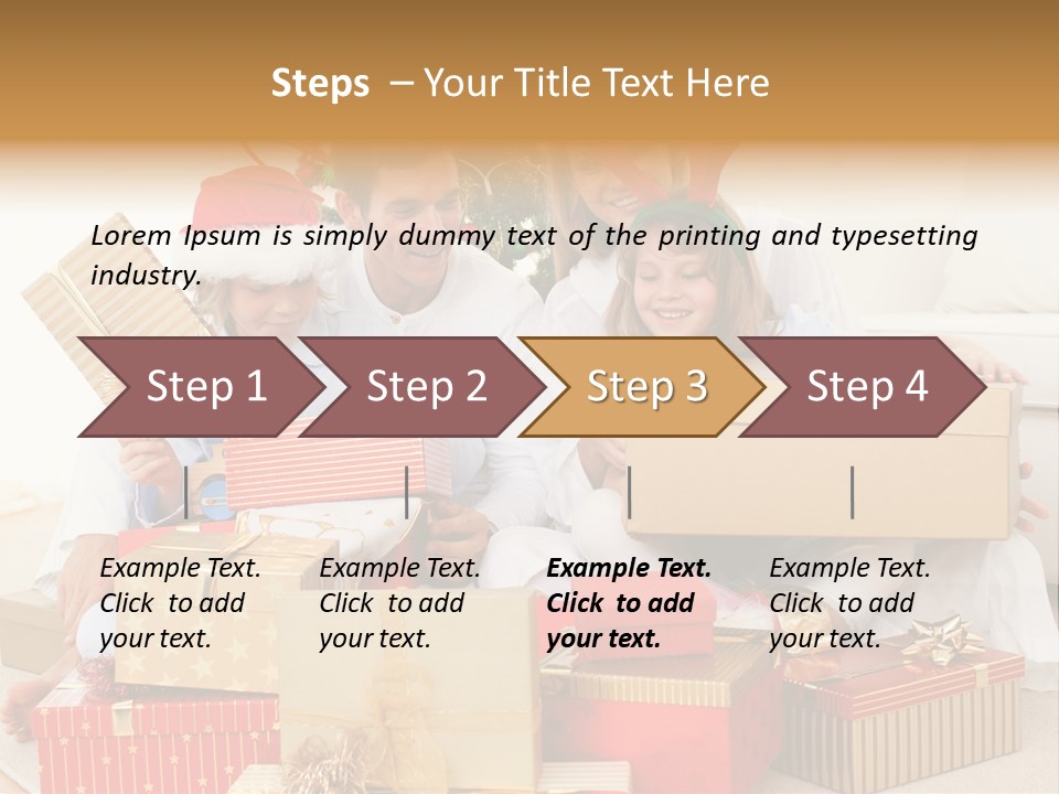 Christmas Gifts Family PowerPoint Template