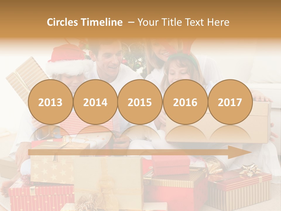 Christmas Gifts Family PowerPoint Template