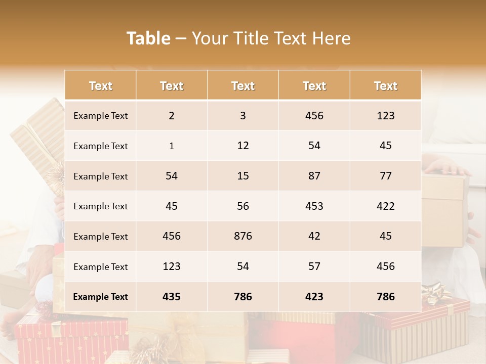 Christmas Gifts Family PowerPoint Template