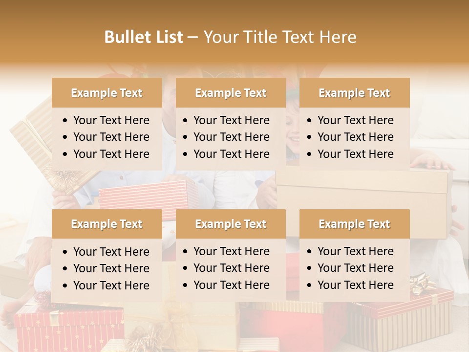 Christmas Gifts Family PowerPoint Template
