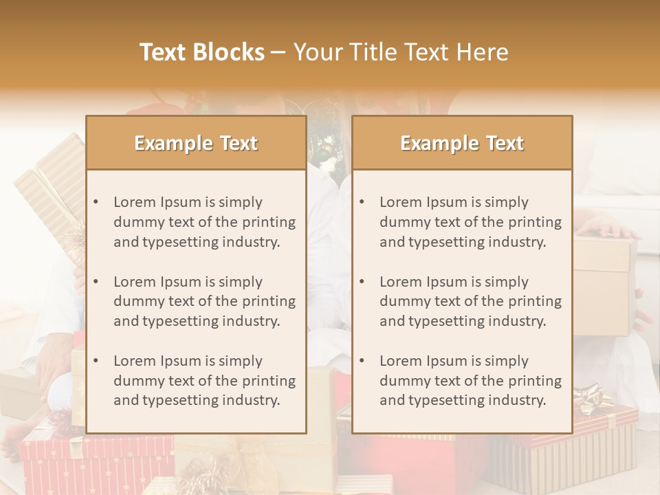 Christmas Gifts Family PowerPoint Template