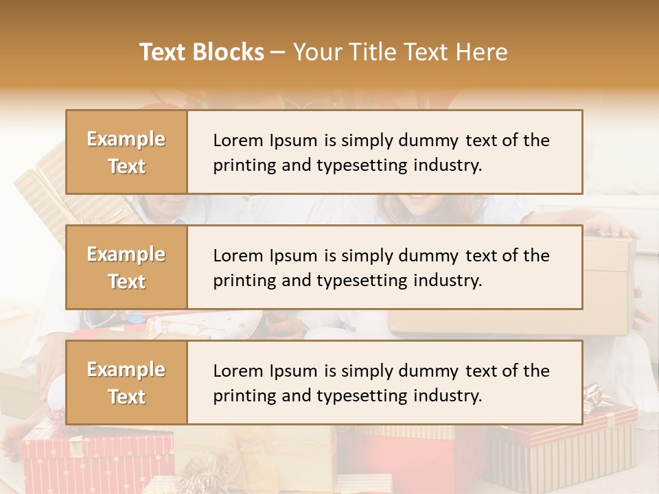 Christmas Gifts Family PowerPoint Template