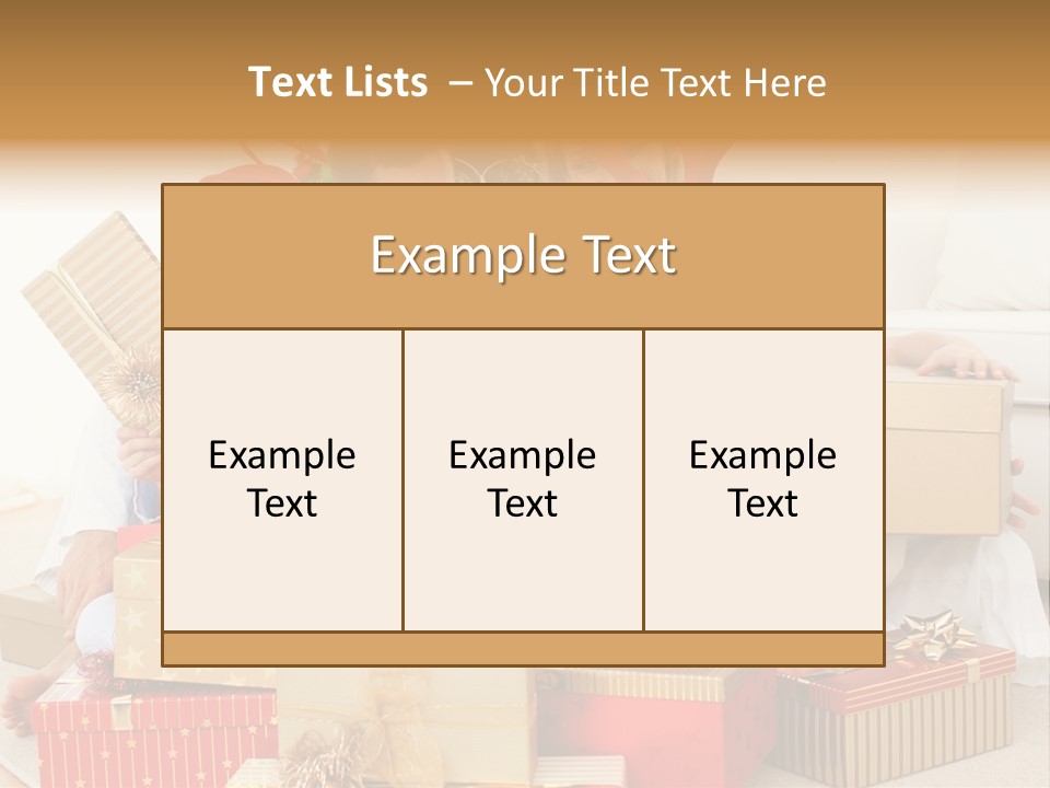 Christmas Gifts Family PowerPoint Template