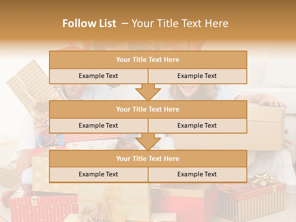 Christmas Gifts Family PowerPoint Template