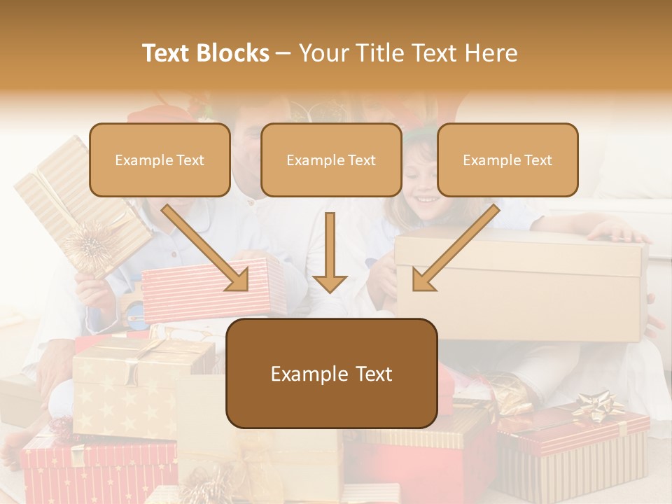Christmas Gifts Family PowerPoint Template