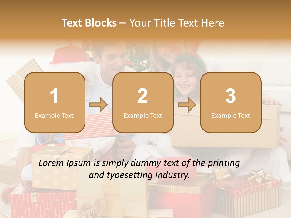 Christmas Gifts Family PowerPoint Template