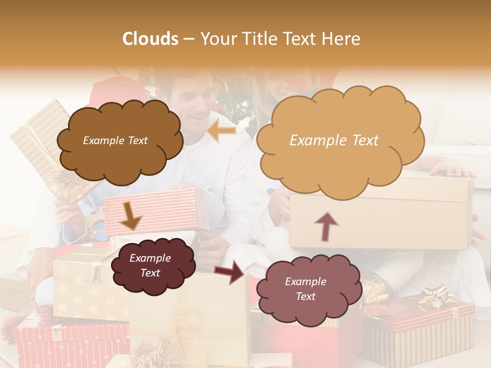 Christmas Gifts Family PowerPoint Template