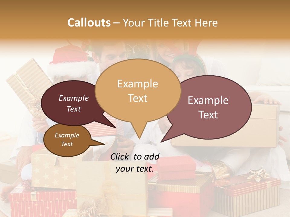 Christmas Gifts Family PowerPoint Template