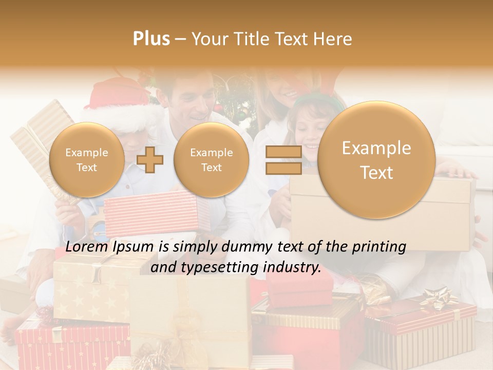 Christmas Gifts Family PowerPoint Template