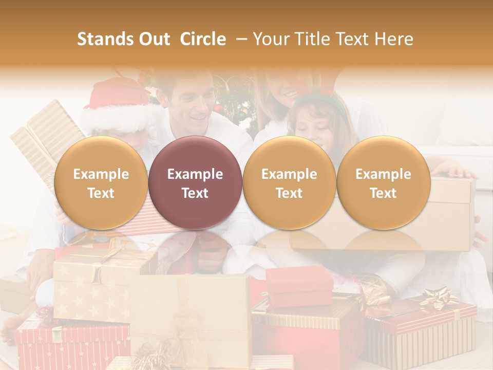 Christmas Gifts Family PowerPoint Template